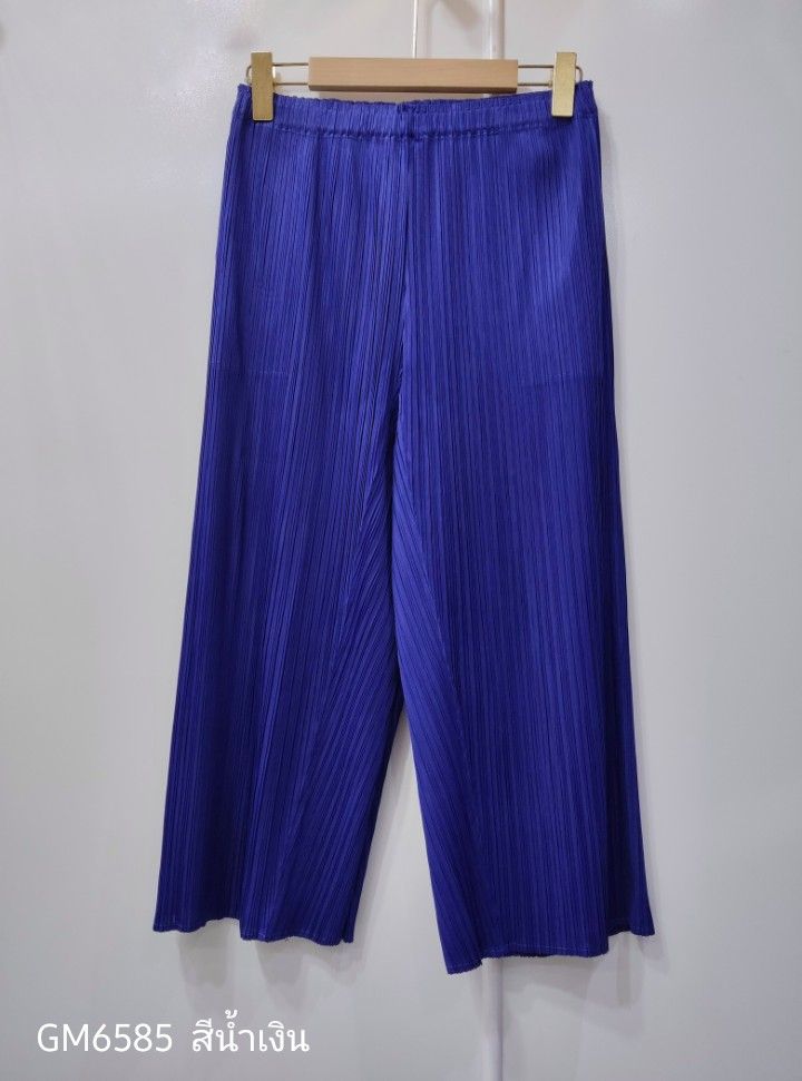 ยาว 31.5 นิ้ว 2MUAY รุ่น GM6585 กางเกงอัดพลีท STRAIGHT LEG PLEATED PANTS 15 สี FREE SIZE