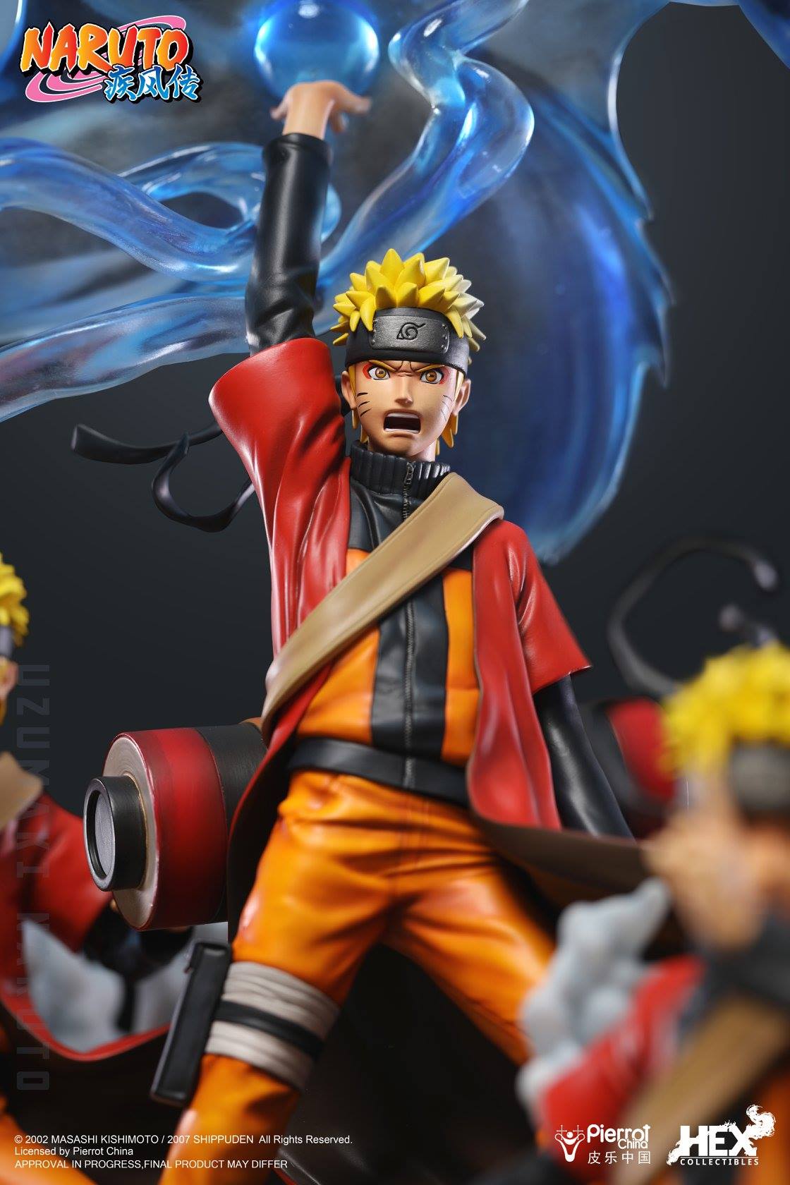 [สั่งจอง]HEX Collectibles 1/8 scale : Shippuden licensed statue Naruto Uzumaki — Senjutsu Futon RasenShuriken