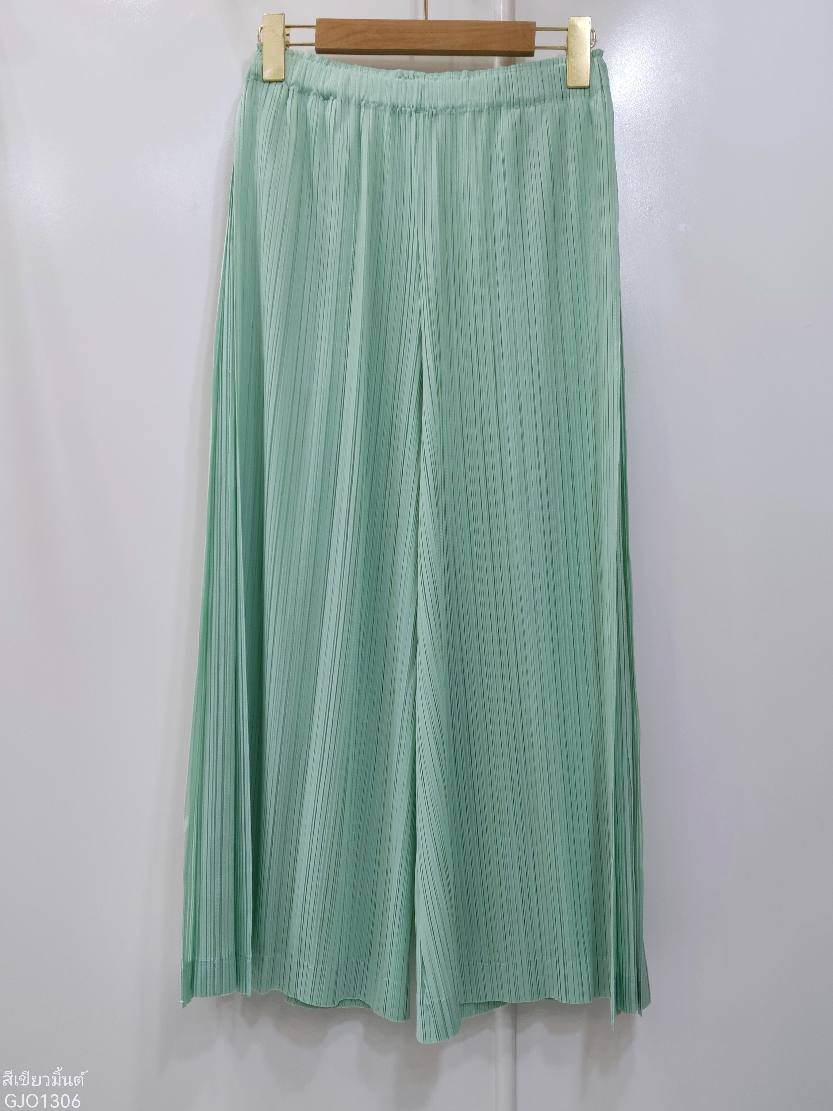 ยาว 33,ยาว 36นิ้ว 2MUAY รุ่น GJO1306 กางเกงพลีทคุณภาพ DOUBLE LAYER STRAIGHT PLEATED PANTS 15 สี FREE SIZE