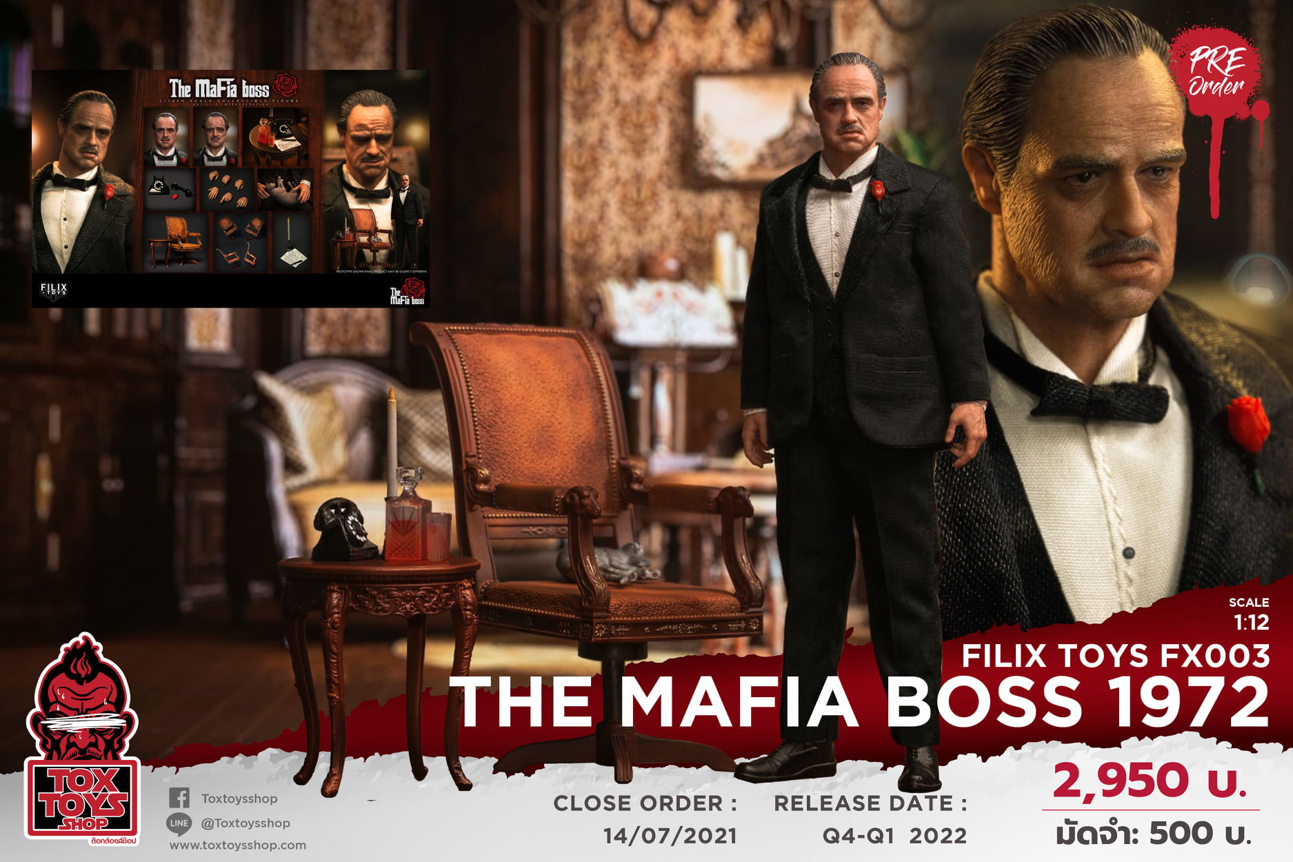 [สั่งจอง]Filix Toys FX003 1/12 : The Mafia Boss 1972