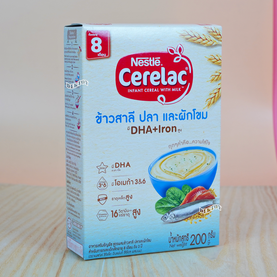 Cerelac ซีรีแล็ค อาหารเสริมสำหรับเด็ก ขนาด 200 กรัม คละรส