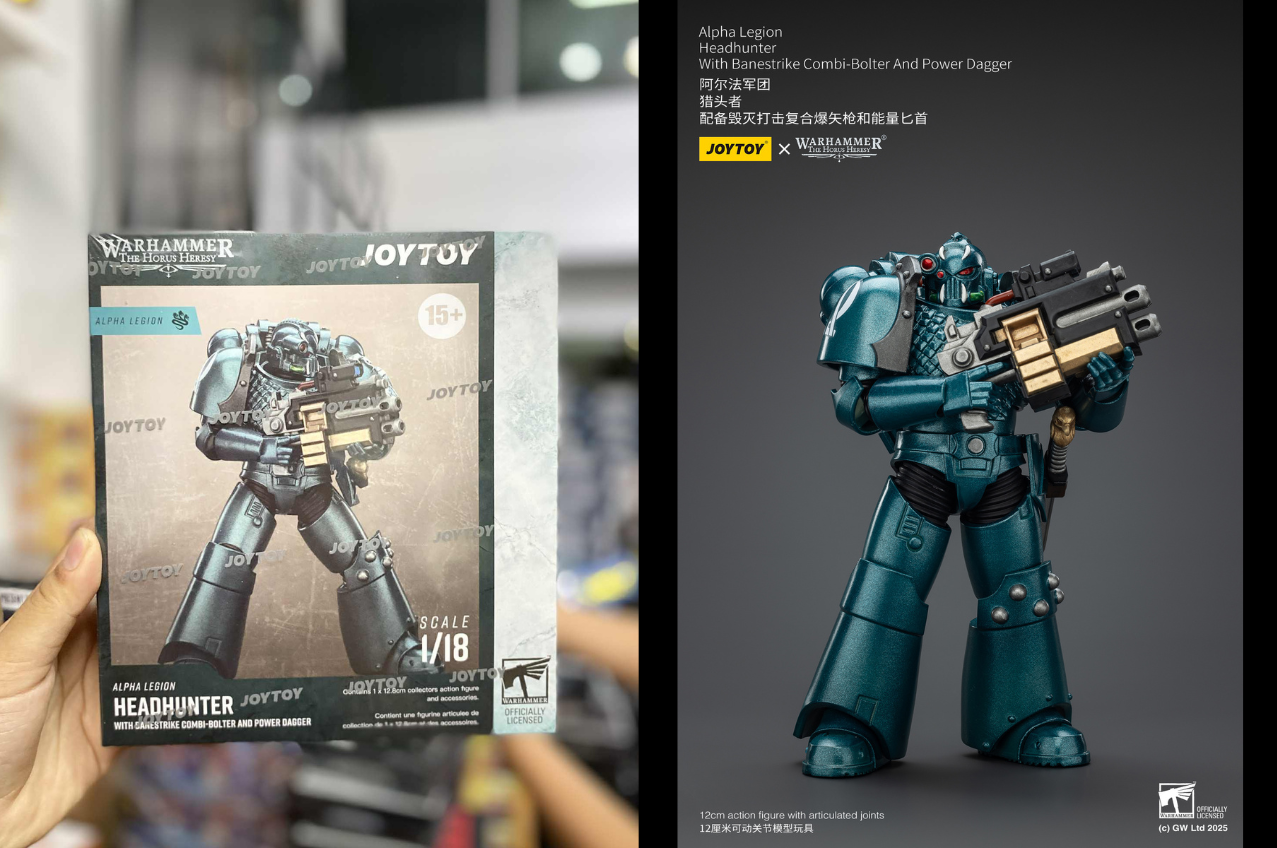 [พร้อมส่ง] "Joy Toy 1/18 : Alpha Legion - JT01406 : Headhunter With Banestrike Combi-Bolter And Power Dagger