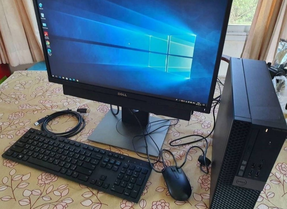 คอมพิวเตอร์ตั้งโต๊ะมือสอง ประกัน 1 เดือน สภาพดี Dell Optiplex 7040 SFF (i7-6700 Ram8GB HDD500GB VGA2GB) พร้อมจอ 22 นิ้ว + คีย์บอร์ด เม้าท์ และลำโพง