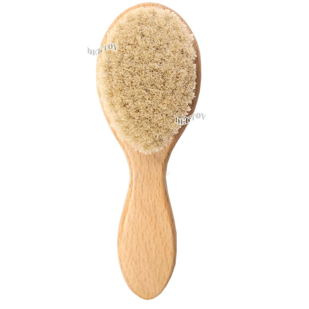 Baby Moby แปรงไม้หวีผมเด็กขนแพะ