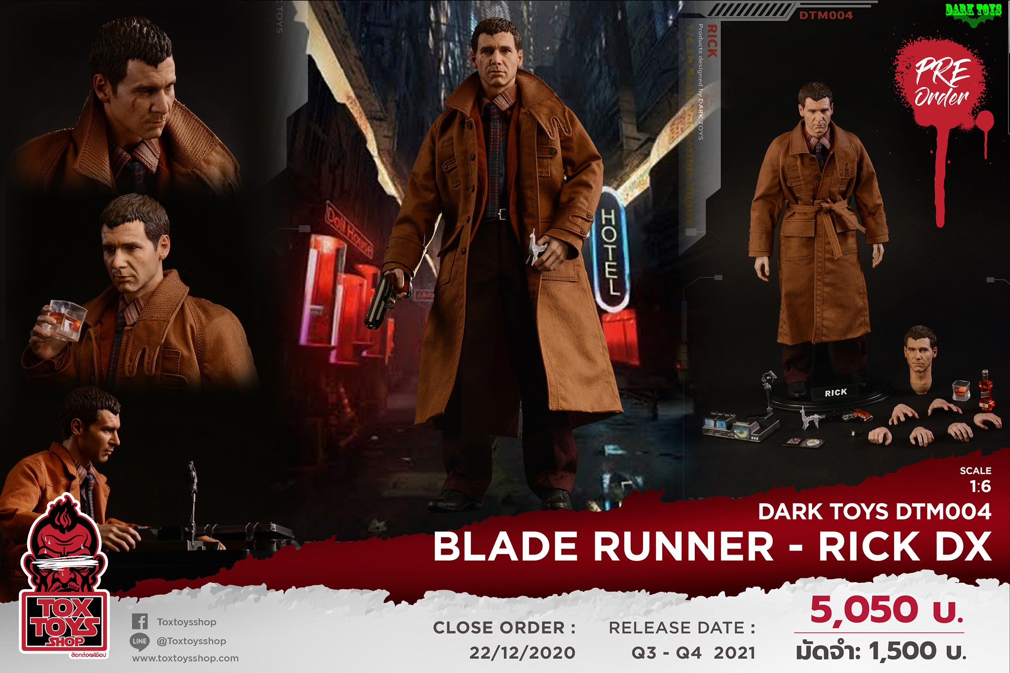 [สั่งจอง]DARK TOYS DTM004 1/6 : Blade Runner - Rick DX