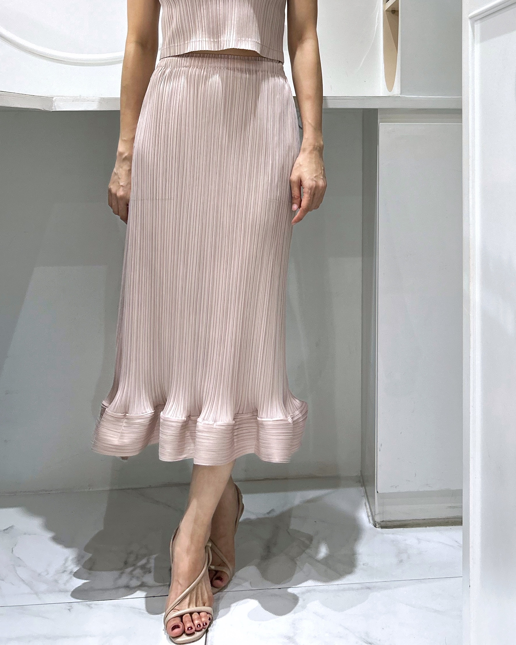 2MUAY รุ่น GJO11173P กระโปรงอัดพลีท RIPPLE PLEATED SKIRT 10 สี FREE SIZE
