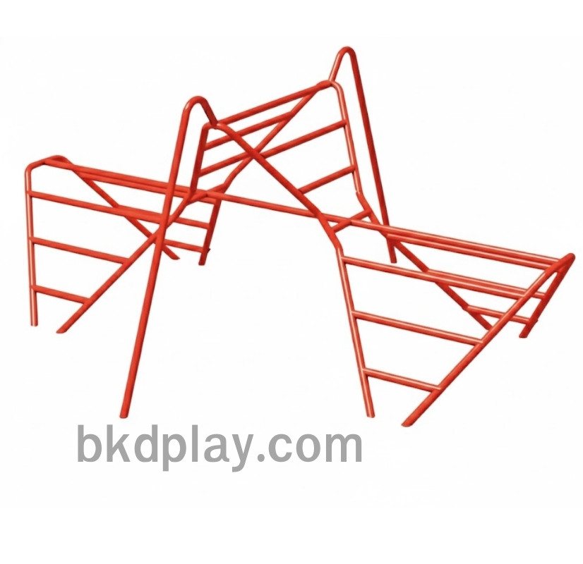 บาร์ปีนป่าย ซิกแซก, เครื่องเล่นสนาม กลางแจ้ง เหล็ก,ปีนป่าย OutdoorPlayground, ราคาโรงงาน สินค้าสั่งทำ 10-20 วัน ขนาด 360x300x180 ซม.