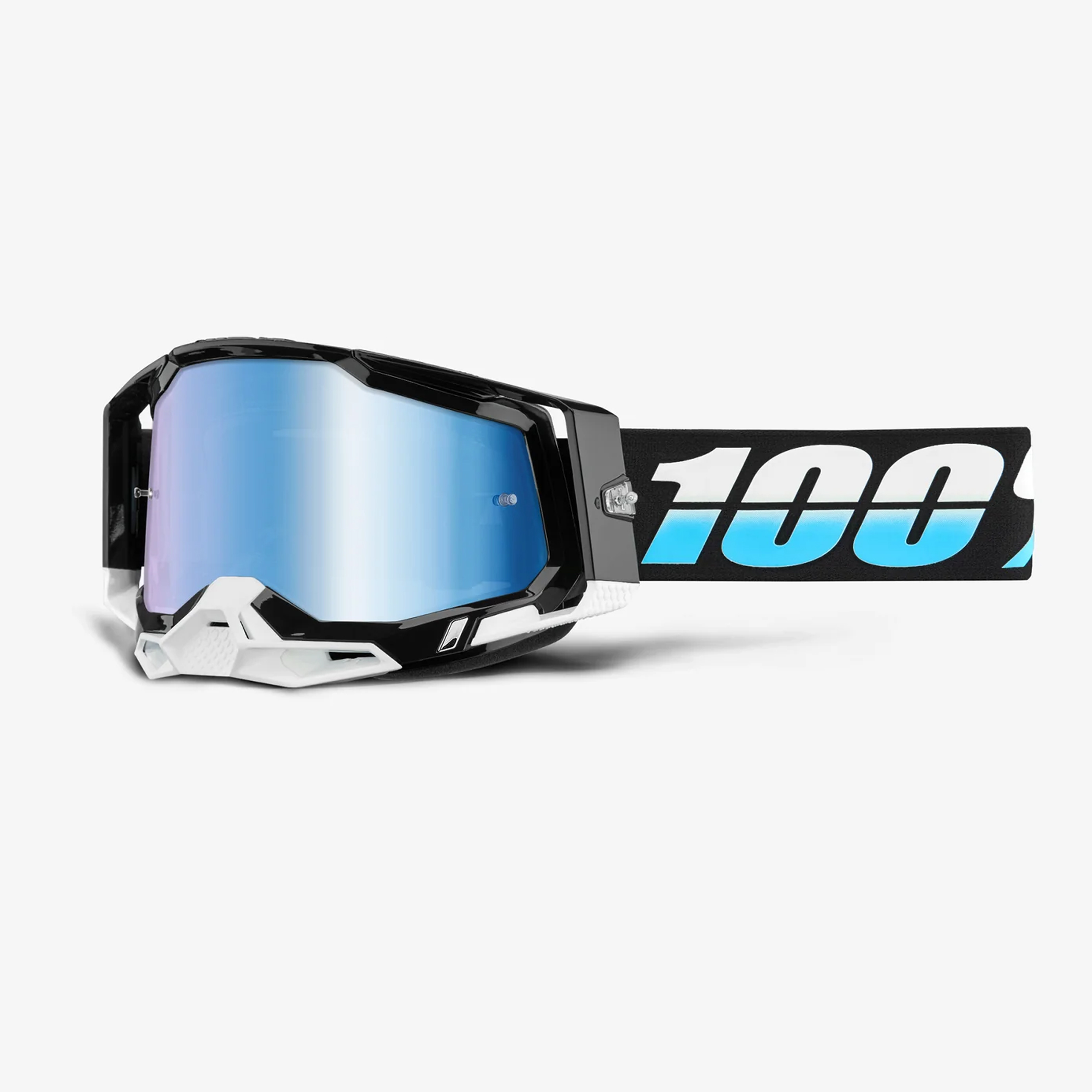แว่น 100% Racecraft2 Goggle - Arkana 2023 Mirror Blue / Clear Lens
