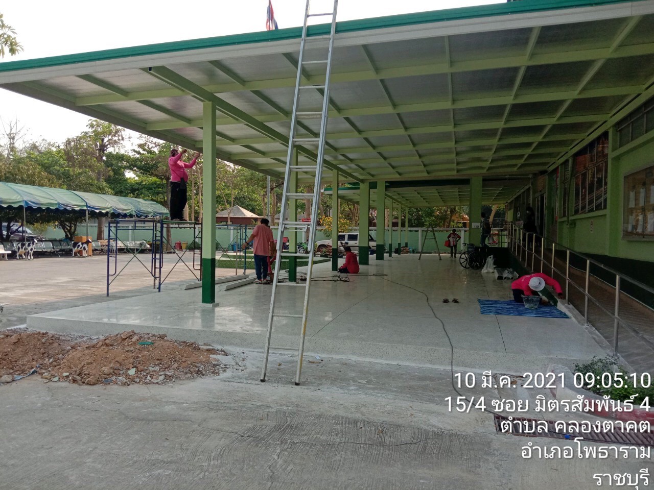 สร้างหลังคา&ทางเดินกรมที่ดิน สาขาโพธาราม(ราชบุรี)