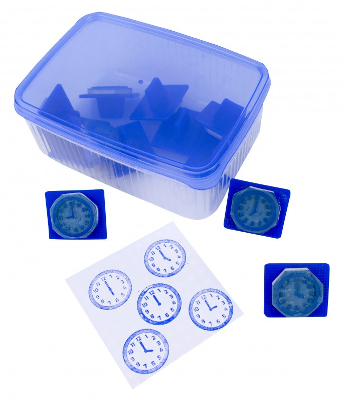 ชุดตรายางเวลา 12 ชิ้น ,ตรายาง ,ตราปั๊ม ,สื่อการสอน , ตัวปั๊มนาฬิกา