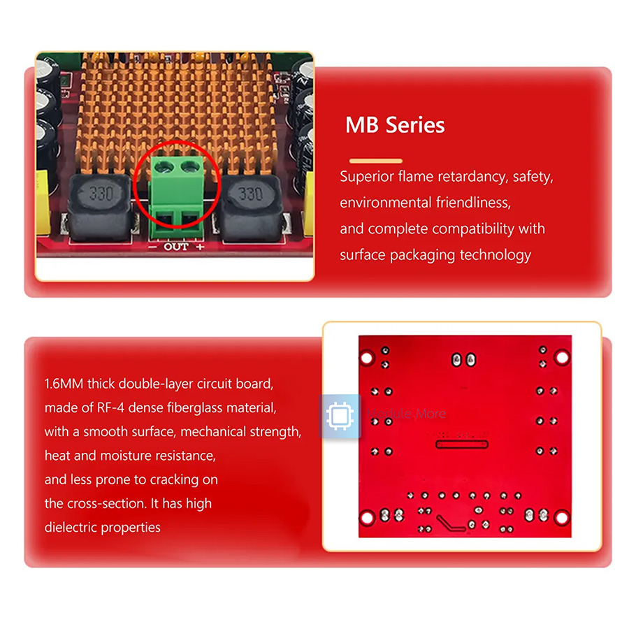 XH-M544 Mono 150W digital power amplifier board TPA3116D2 digital audio amplifier board 12-26V