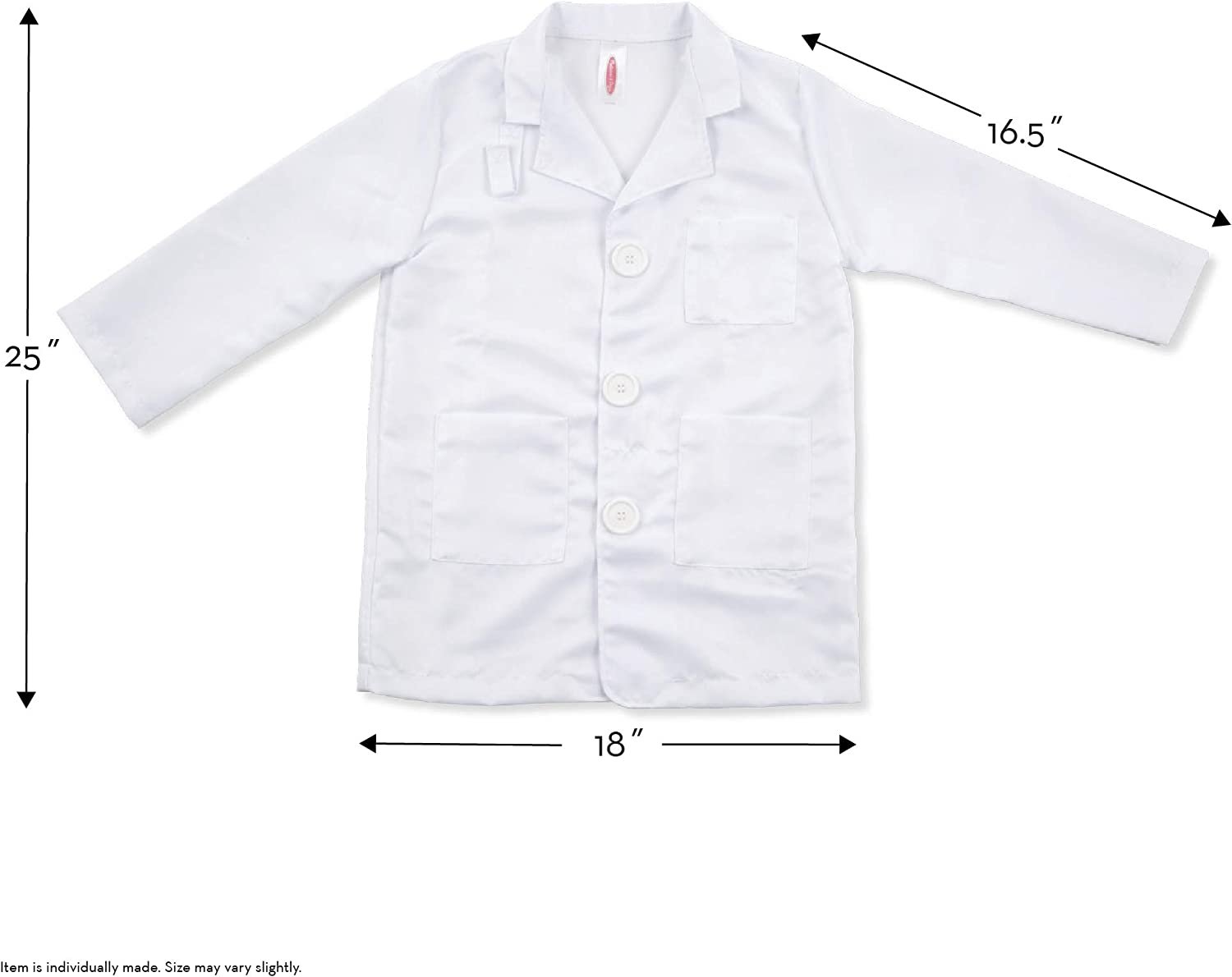 นักวิทยาศาสตร์ ฟรีไซส์ 3-6 ขวบ สูง 100-135 cm Melissa & Doug Role Play Costume Scientist รุ่น8536 ของเล่นเสริมพัฒนาการเด็ก