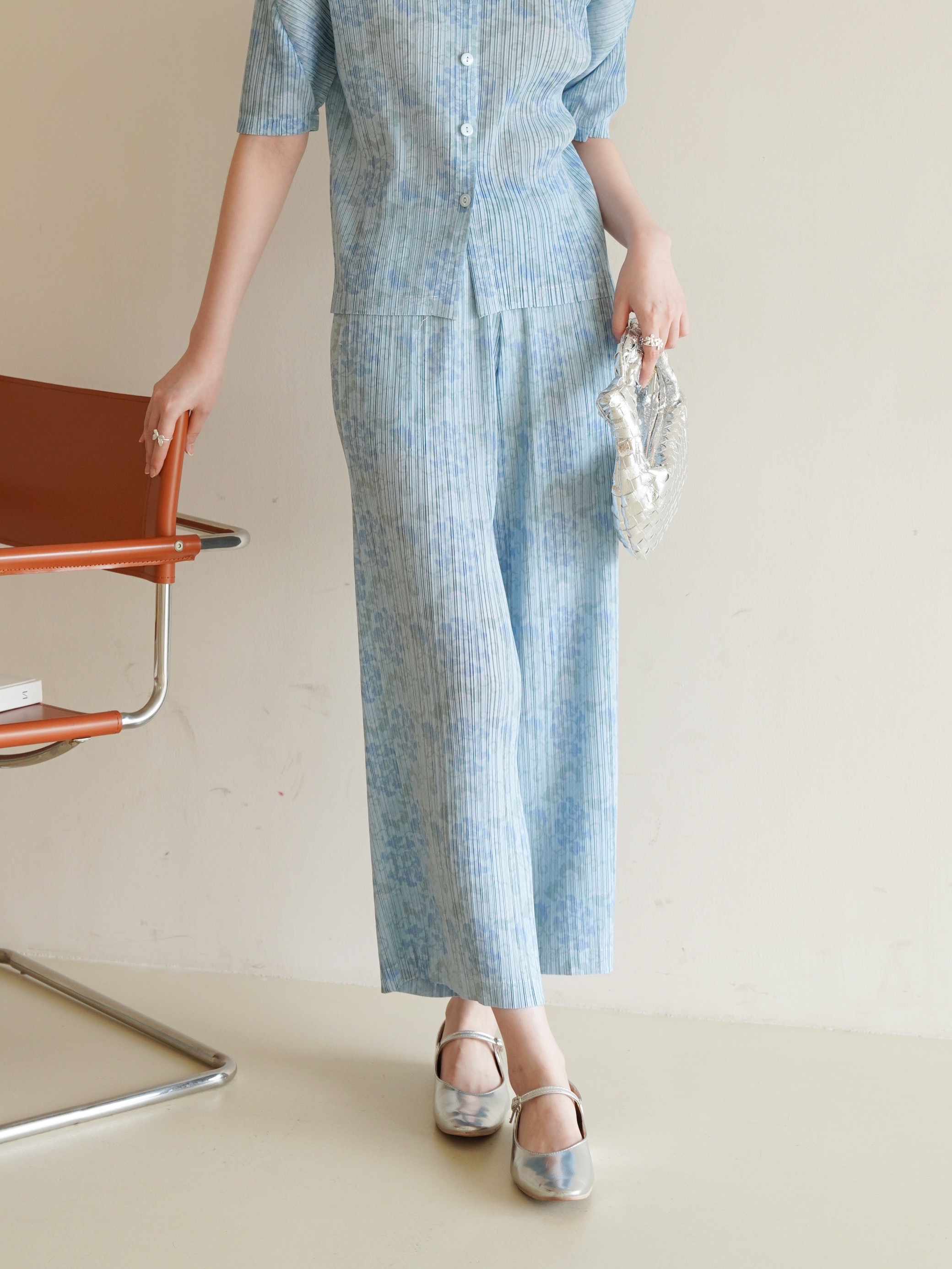 ปรับราคาลง20%!! ยาว 35นิ้ว!! 2MUAY รุ่น GJO1131 กางเกงพลีทคุณภาพ STRAIGHT LEG PRINTED PLEATED PANTS 4 สี FREE SIZE