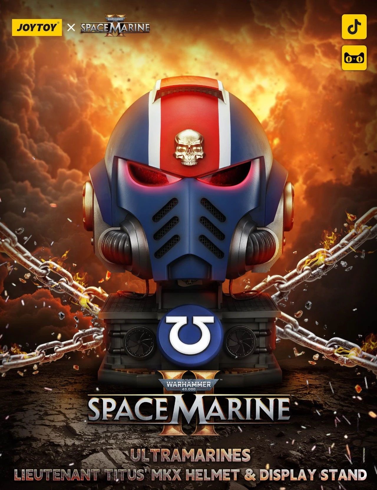 [สั่งจอง]Joy toy 1/1 : Ultramarines Lieutenant Titus' MKX Helmet