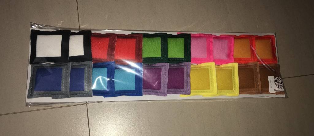 ถุงถั่วจับคู่สี ของเล่นเสริมพัฒนาการ ,ของเล่นเสริมทักษะ,ของเล่นเด็ก, สื่อการสอนอนุบาล