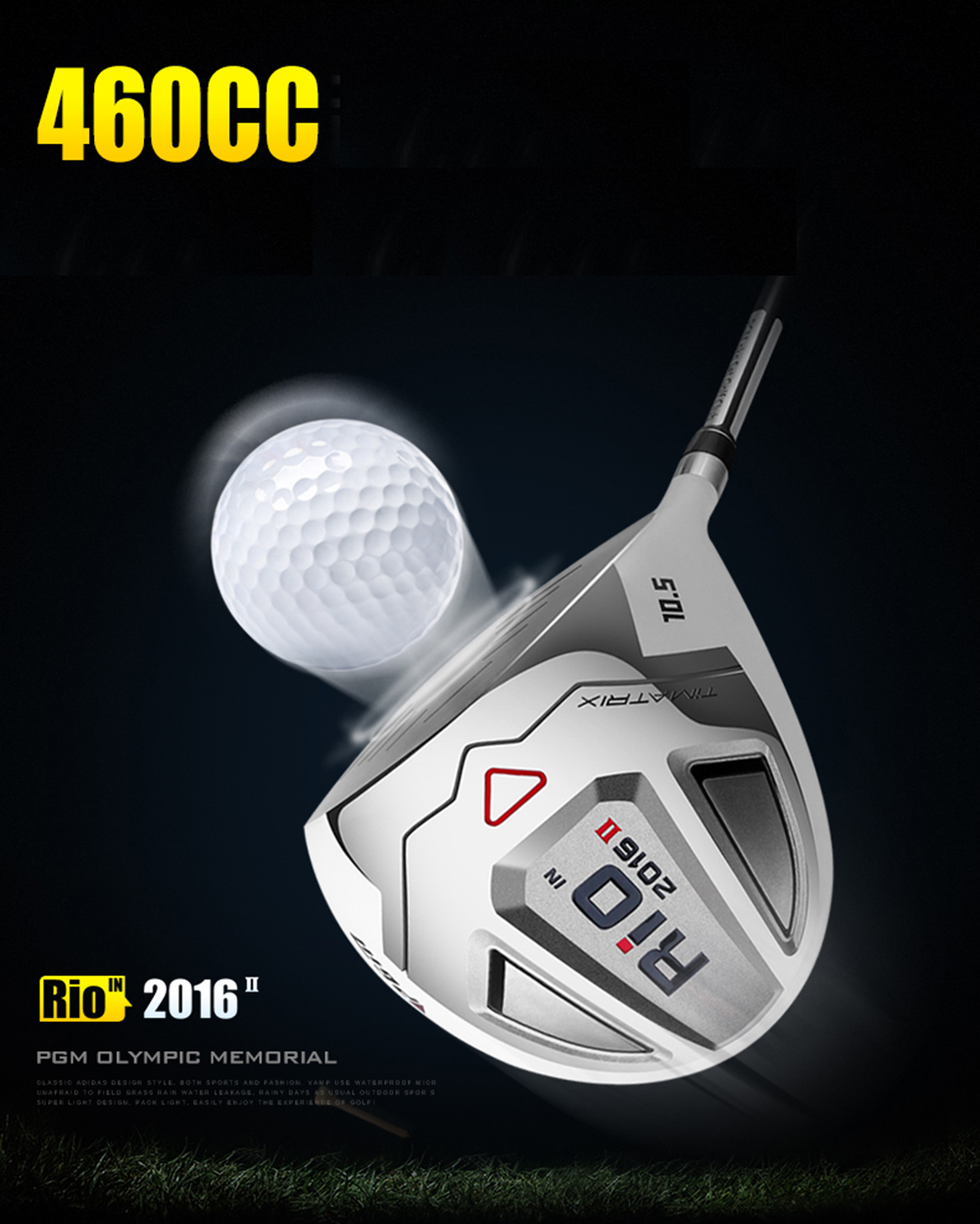 ไม้กอล์ฟ Driver PGM RIO2016 II รหัส MG014 หัวไม้ 1 ขนาด 460 CC.
