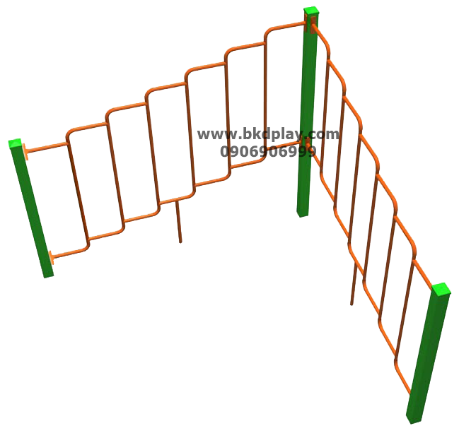 บาร์ปีนป่ายหน้าผา 2 ด้าน เครื่องเล่นสนาม กลางแจ้ง เหล็ก ,บาร์โหน ตั้งพื้น , ของเล่น สั่งทำ 10-20 วัน ขนาด 200x200x200 ซม.