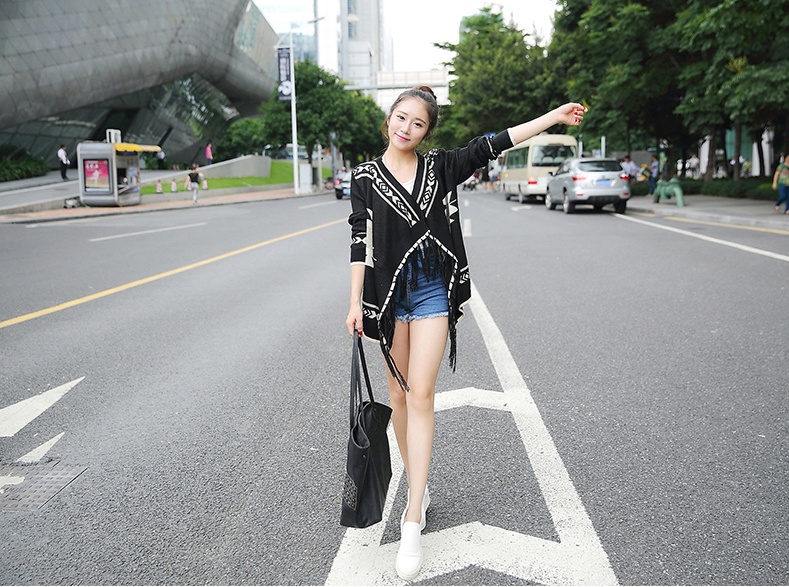 เสื้อกันหนาว เสื้อคลุมคาร์ดิแกน สไตล์ผ้าคลุมไหล่ สุดเก๋ ผ้าเนื้อดี ตามแบบ