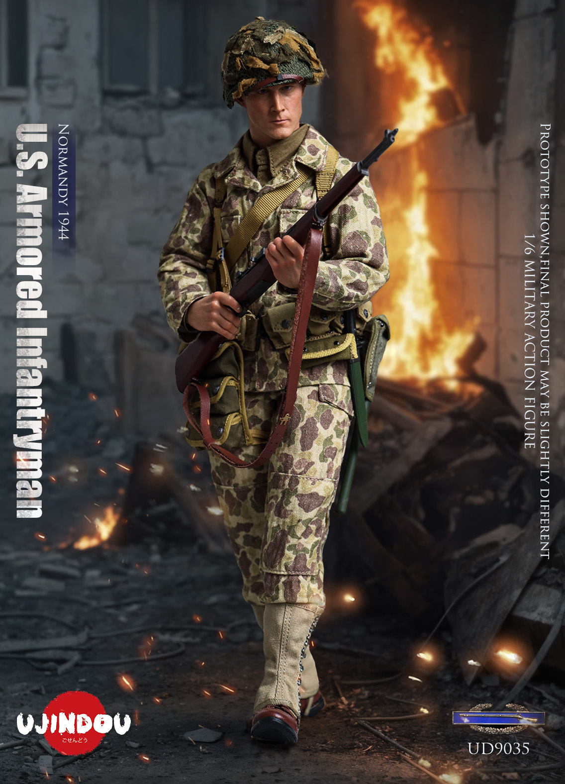 [สั่งจอง] UJINDOU UD9035 1/6 : WWII U.S. Armored Infantryman,Normandy 1944