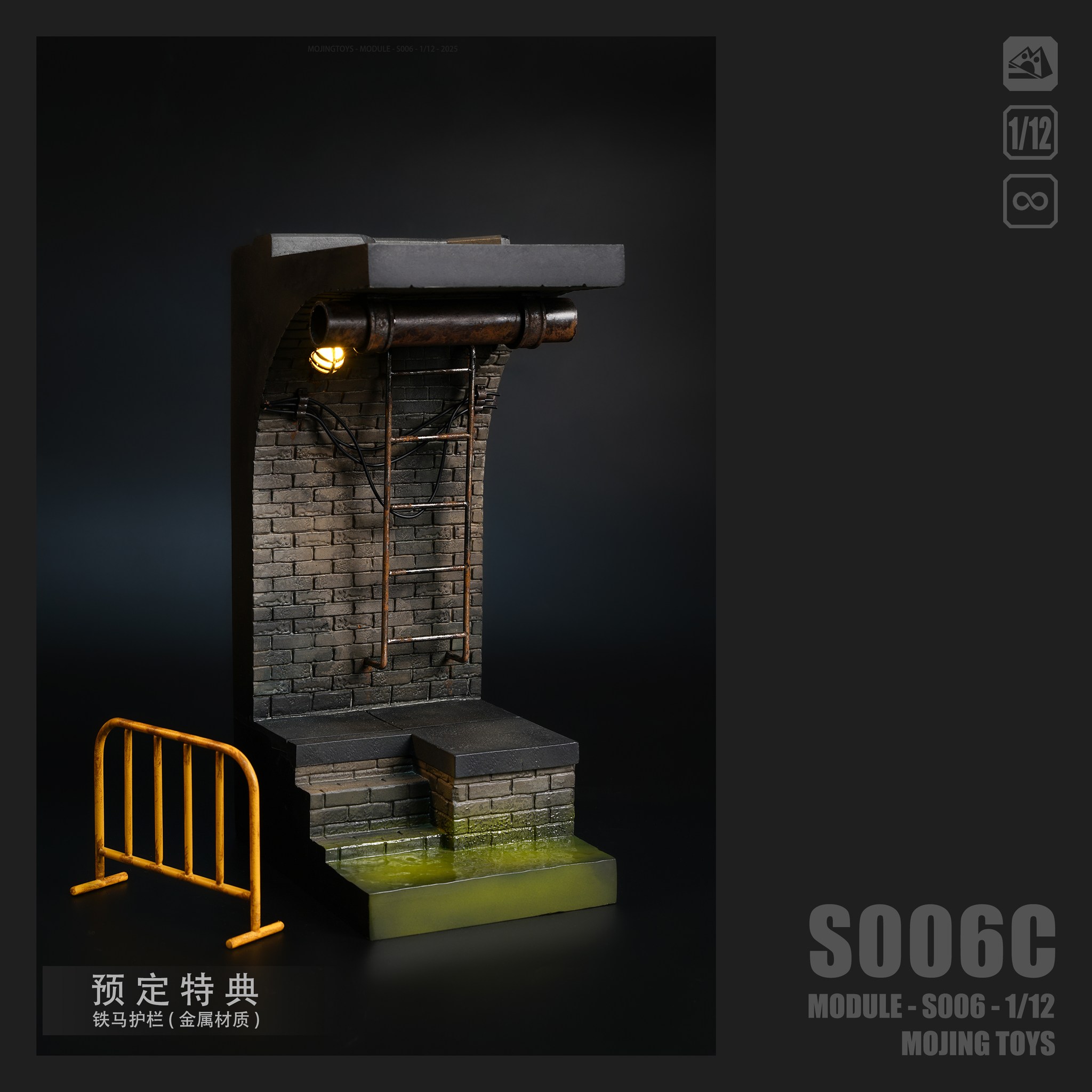 [สั่งจอง]mOjingToys 1/12 : Module Series American Comic Sewer Scene Taupe