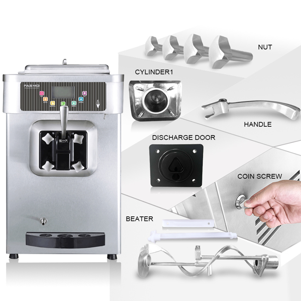 เครื่องทำไอศครีมซอร์ฟเสิร์ฟคอมเพลสเซอร์ USA รุ่น ISC-S110F ทำความเย็นเร็ว กดต่อเนื่องได้