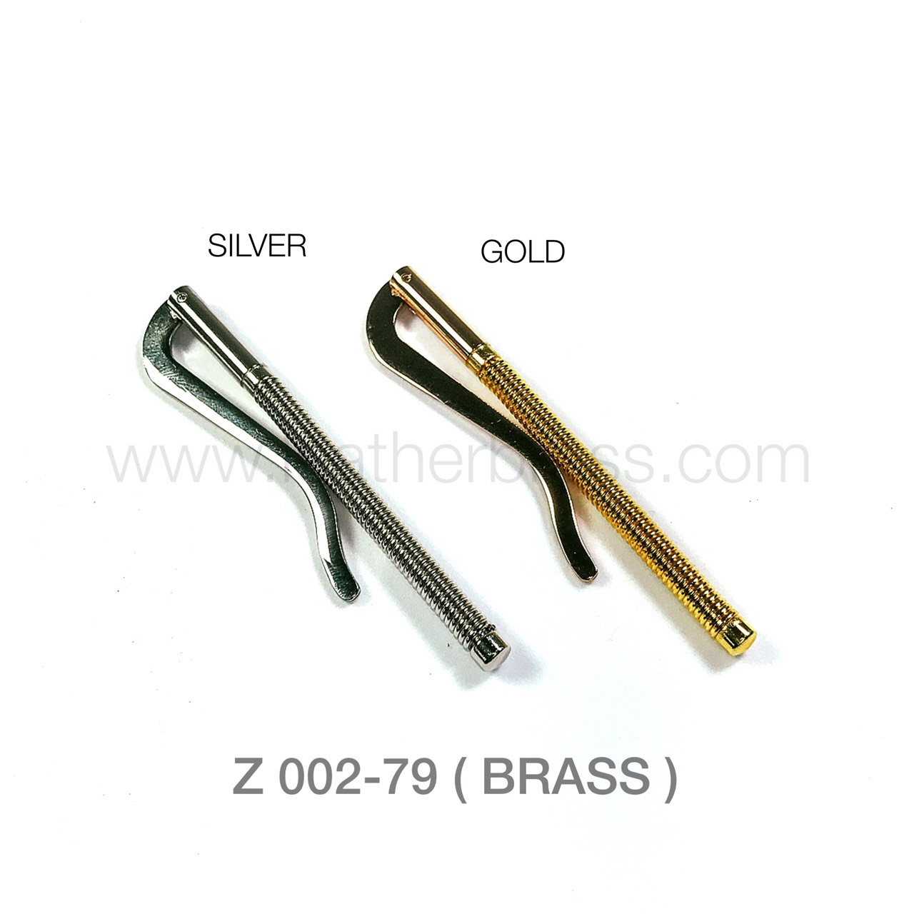 Z002-79 มันนี่คลิบแบบสปริงเนื้อทองเหลือง ที่หนีบธนบัตรแบบสปริง **ราคาต่อชิ้น** อะไหล่กระเป๋า leatherbrass