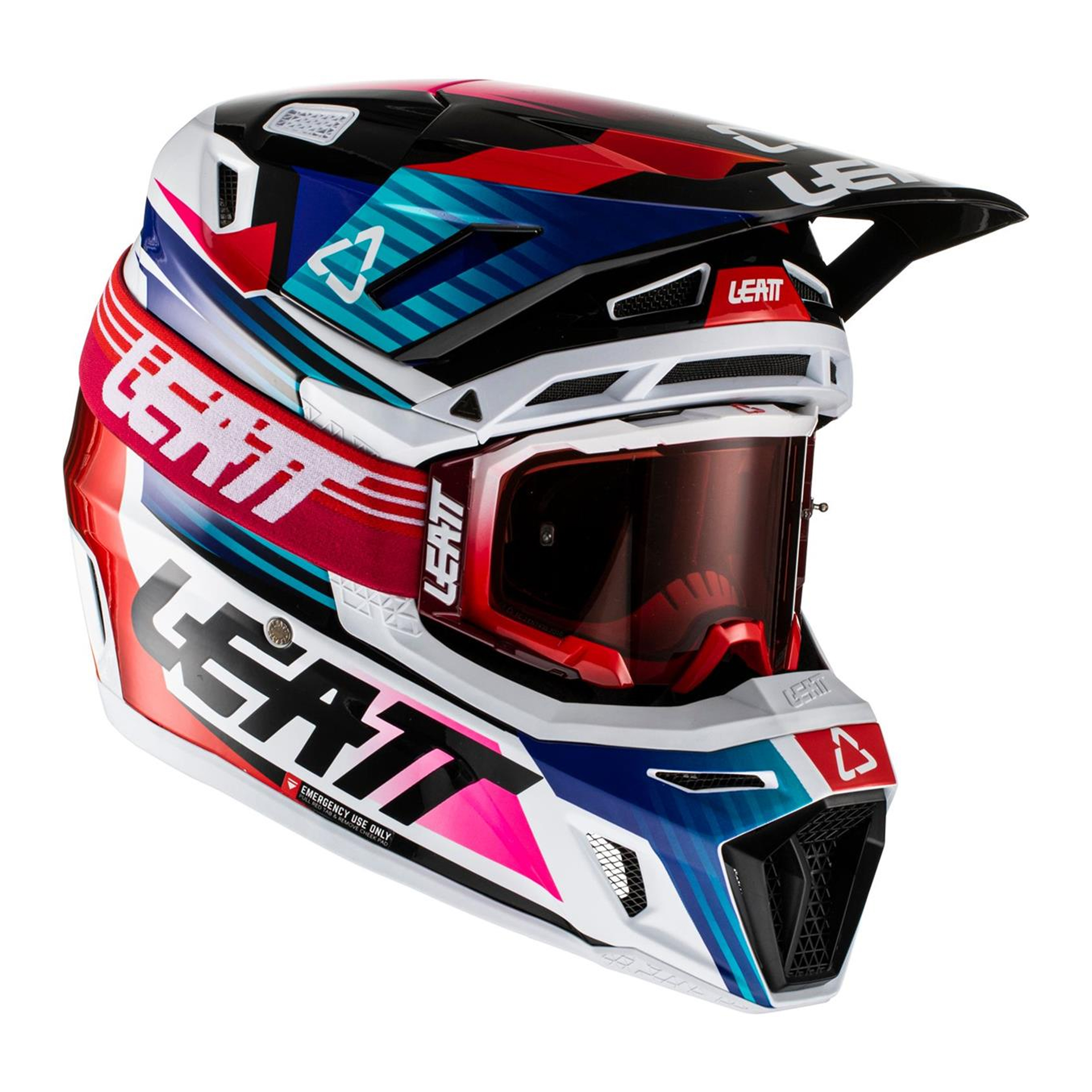 หมวกกันน็อค Leatt Moto 8.5 Composite V22 Helmet Kit - Royal พร้อมแว่นตา