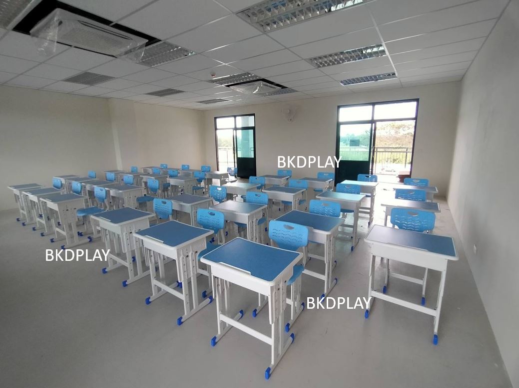 ชุดโต๊ะอนุบาล-ประถม ชุดโต๊เก้าอี้เรียนเดี่ยว ปรับระดับได้ ขาคู่ นักเรียนประถม, โต๊ะเรียนเดี่ยว โต๊ะนักเรียนประถม-มัธยม โต๊ะเขียนหนังสือ เฟอร์นิเจอร์เด็ก พร้อมส่ง