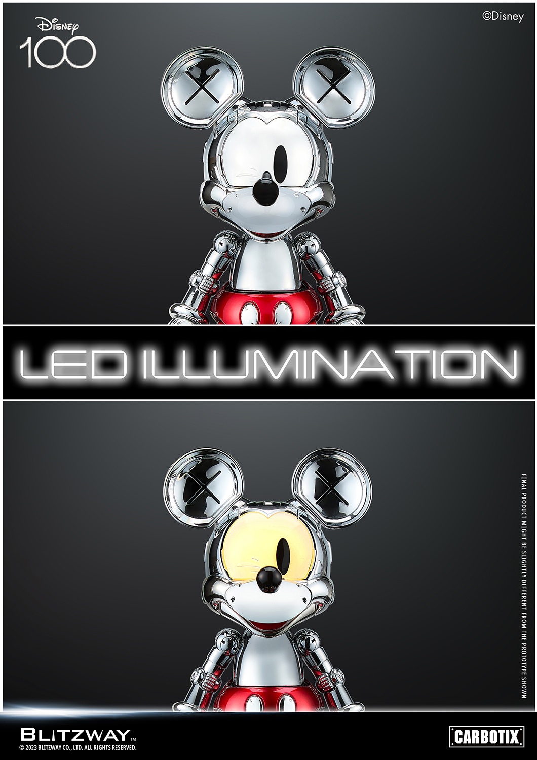 [สั่งจอง]BLITZWAY BW-CA-10508 : Carbotix - D100 Mickey Mouse （Chrome Ver.）