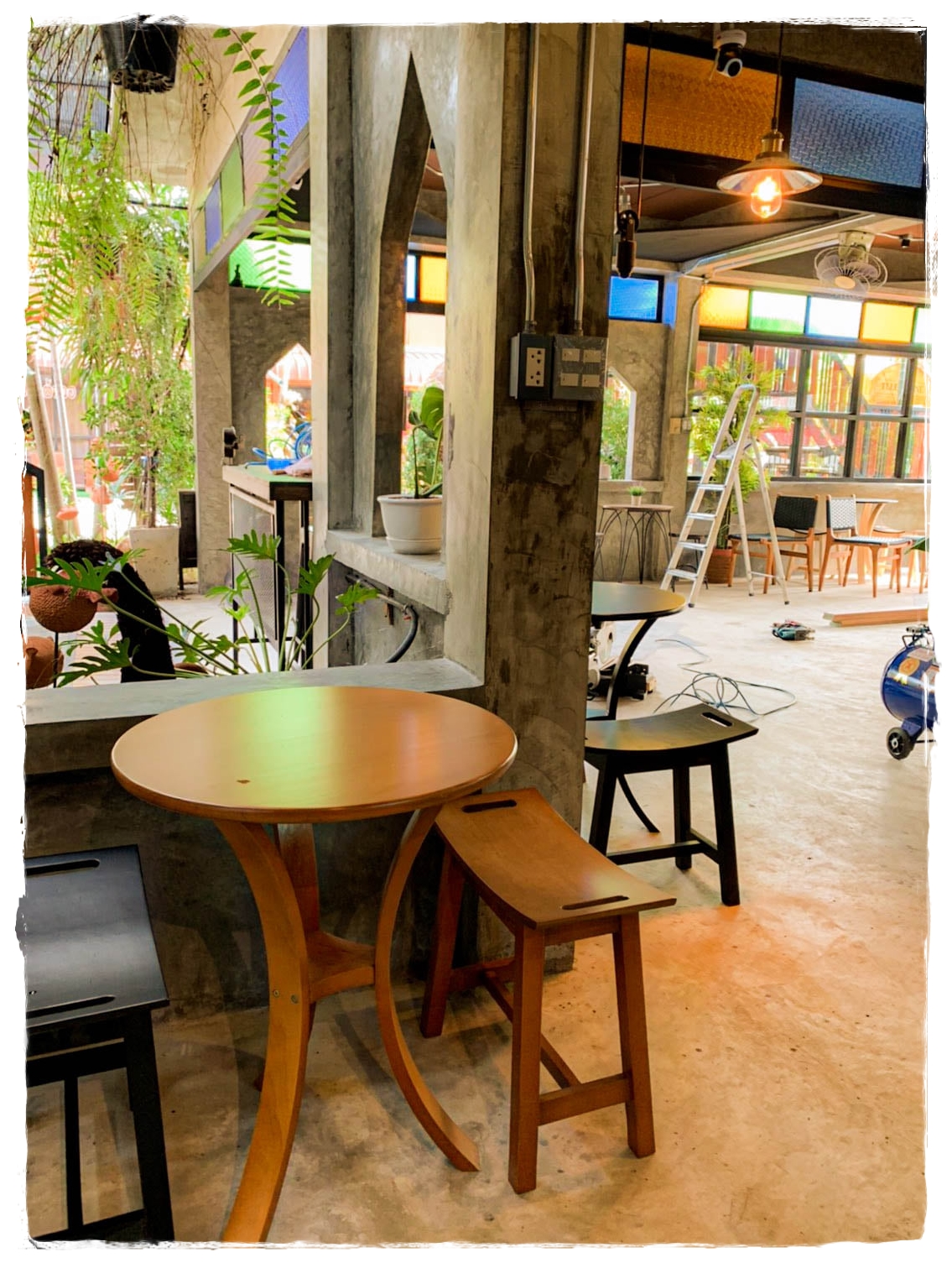 🌷setโต๊ะทานกาแฟ 2ที่นั่ง โต๊ะกลัม1ตัวตามแบบ