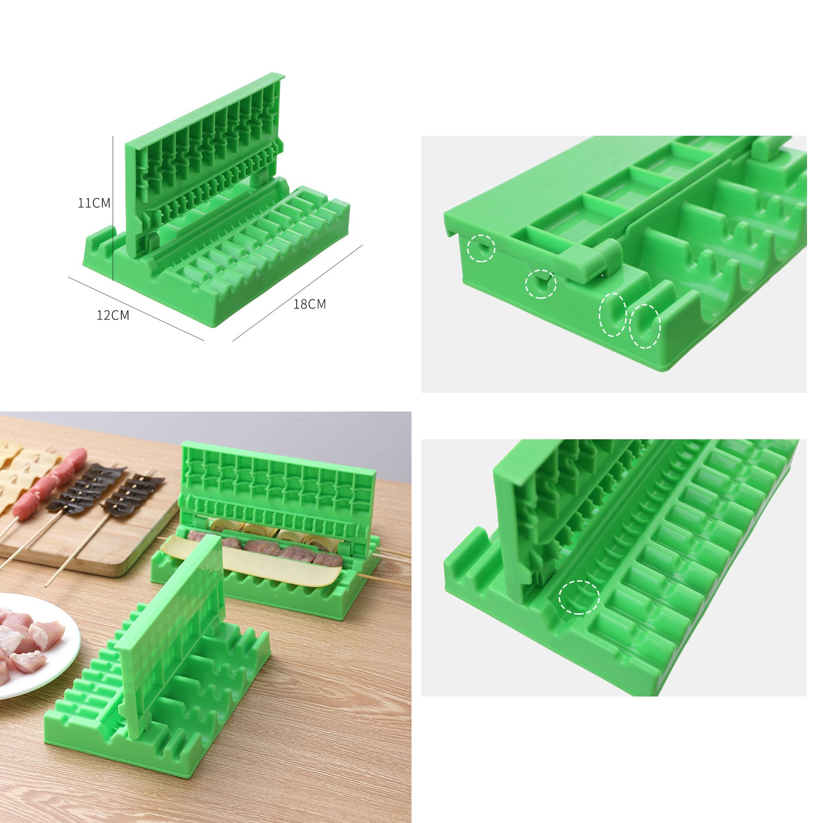 ที่เสียบไม้หมาล่า / ที่ม้วนสลัดโรล อุปกรณ์ช่วยในการทำครัว พลาสติกคุณภาพดี เกรดดอาหาร ปลอดภัย