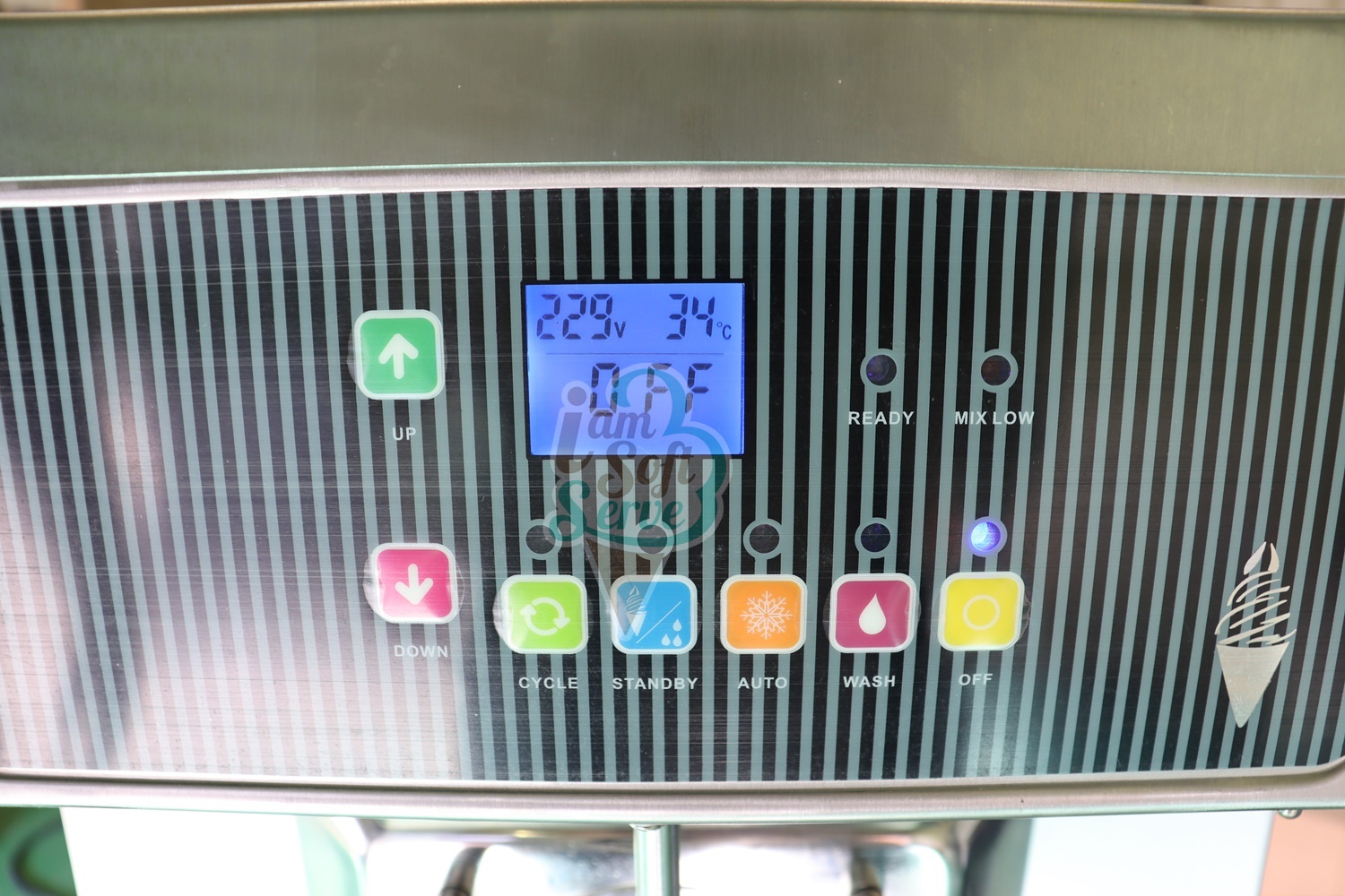 เครื่องทำไอศครีมซอร์ฟเสิร์ฟคอมเพลสเซอร์ USA รุ่น ISC-S110F ทำความเย็นเร็ว กดต่อเนื่องได้