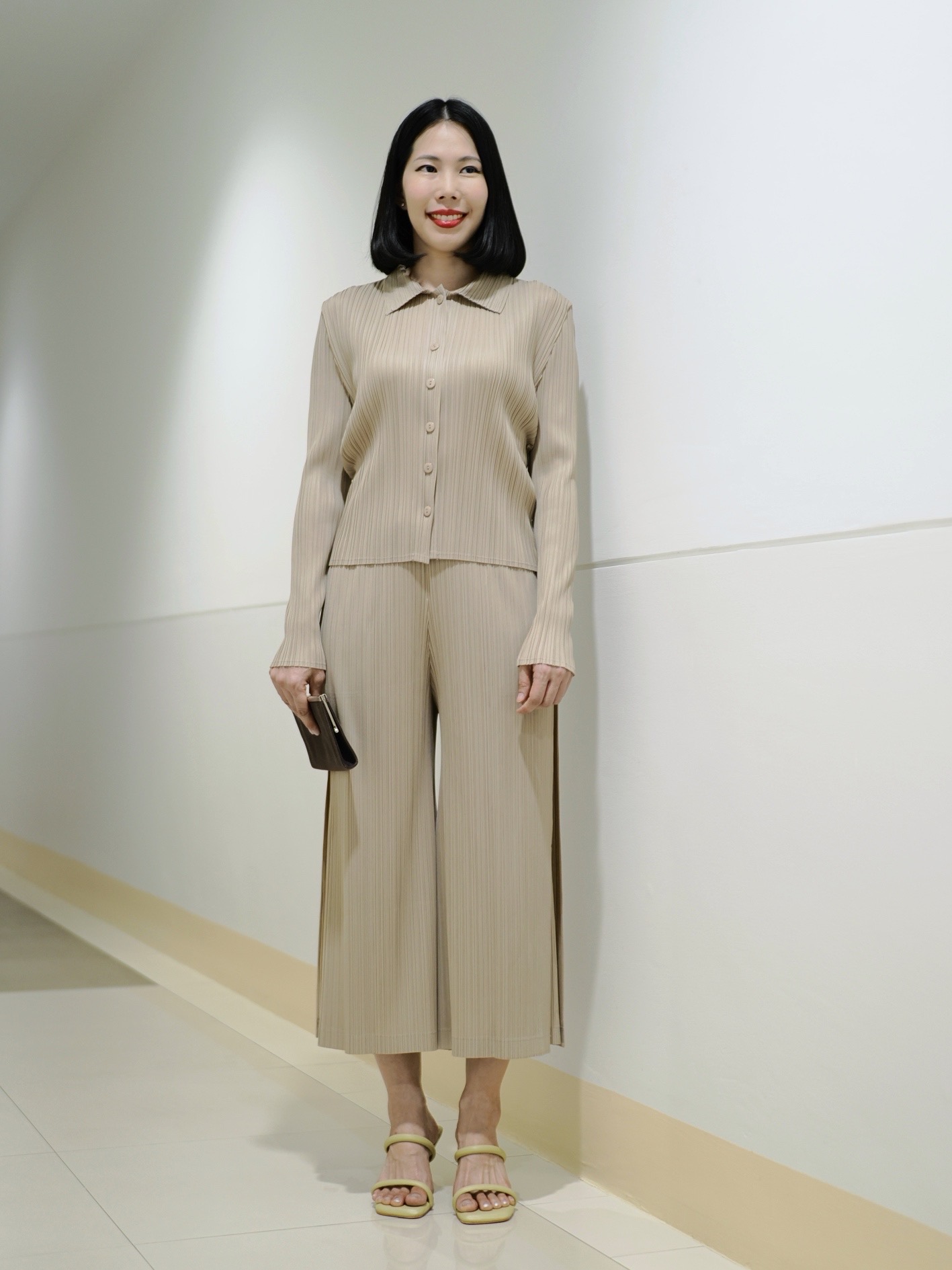 กก. ยาว33นิ้ว! 2MUAY รุ่น GJO5006-9 / GJO1306-9 เซ็ทพลีทคุณภาพ FRONT BUTTON FRONT WITH PANTS PLEATED SET 7 สี FREE SIZE