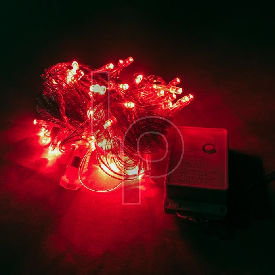 Led สีแดง ไฟกระพริบ ริบบิ้น ยาว 9.5 เมตร