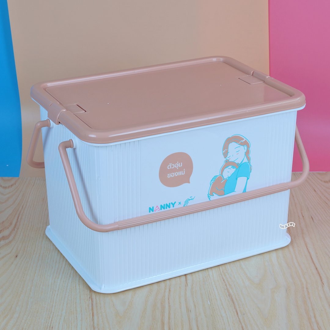 NANNY แนนนี่ กล่องเก็บของเอนกประสงค์ เก็บของใช้ ของเตรียมคลอด 3040MU ลายมุนิน 1 ชิ้นคละลาย