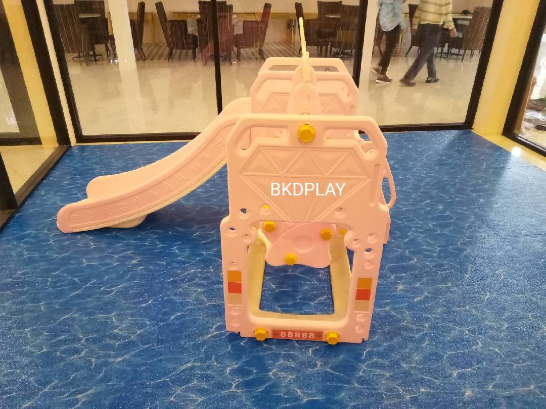 สไลเดอร์รสบัส 3in1 สีชมพู รถบัสสไลเดอร์ เครื่องเล่นสนาม รถของเล่น พร้อมส่ง