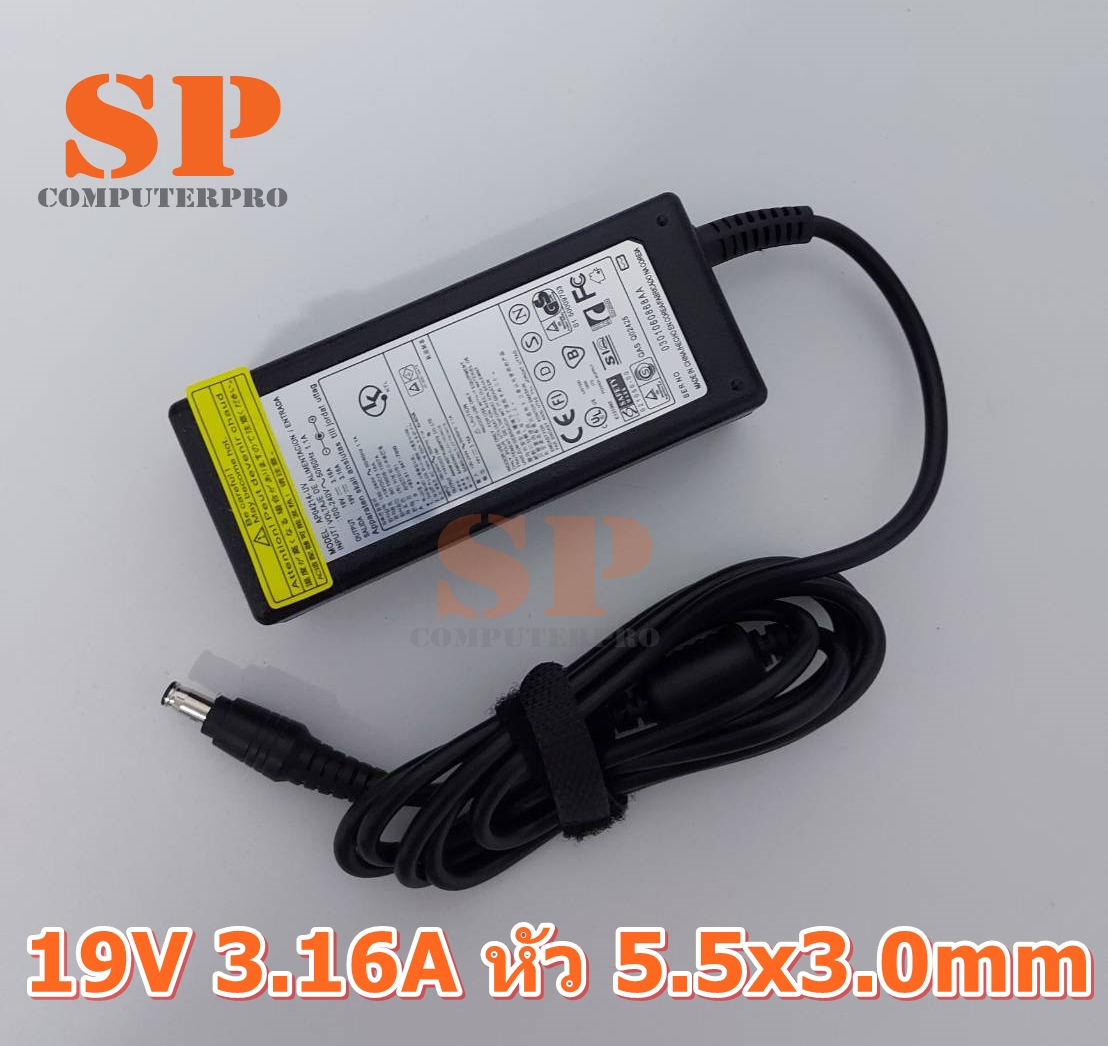 SAMSUNG Adapter อแดปเตอร์ของเทียบ samsung RC418 R428 R439 R478 NP300 NP350 NP370 NP450 :19V 3.16A หัว 5.5*3.0 65W