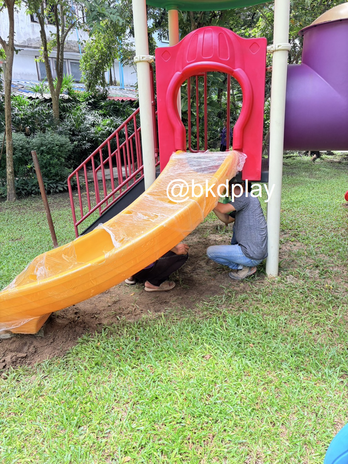 อะไหล่รางสไลเดอร์โค้ง กระดานลื่นเดี่ยว อะไหล่เครื่องเล่นสนามพร้อมส่ง