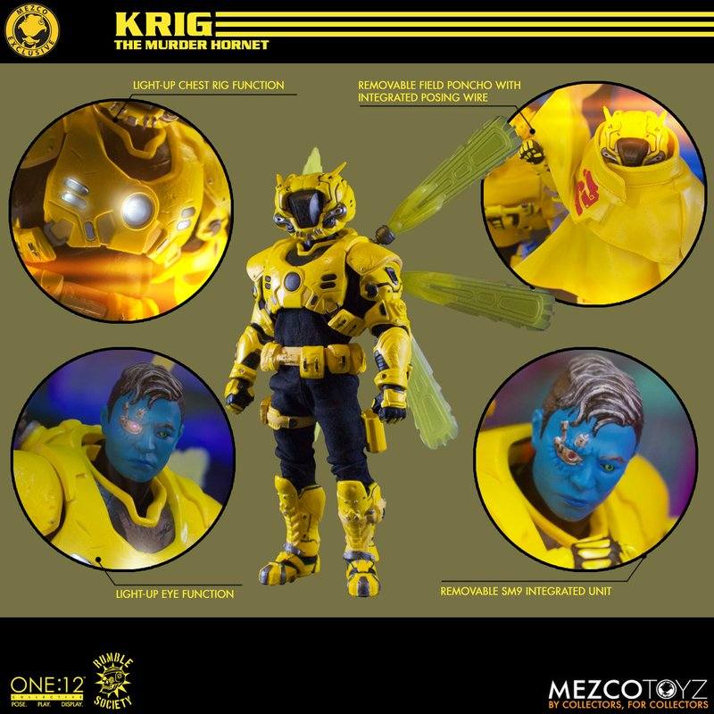 [สั่งจอง]Mezco toyz ONE:12 COLLECTIVE Rumble Society - Krig: Murder Hornet Edition