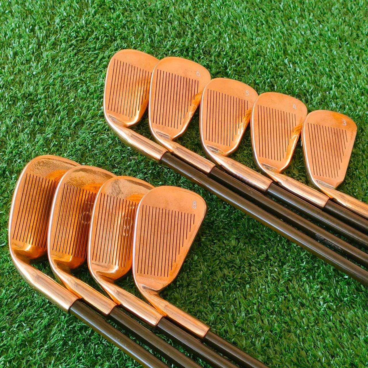 ชุดเหล็ก PING EYE2 PLUS จุดส้ม มีเหล็ก 3 - 9 เเละ PW SW ได้ 9 ชิ้น ก้าน ALDILA LOW TORQUE FLEX R ก้านกราไฟต์พรีเมี่ยม ไม้กอล์ฟมือสอง ของแท้ BY NakaraLuxurious