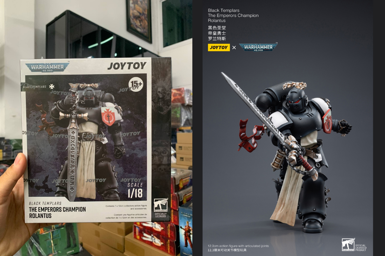 [พร้อมส่ง]Joytoy 1/18 [Reissue]- JT7585 : Black Templars The Emperors Champion Rolantus