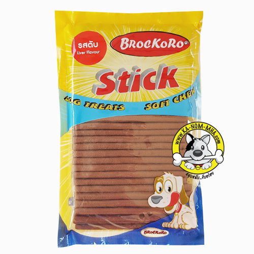 Brockoro สติ๊ก ไก่เส้นนิ่ม รสตับ แพค 500 กรัม