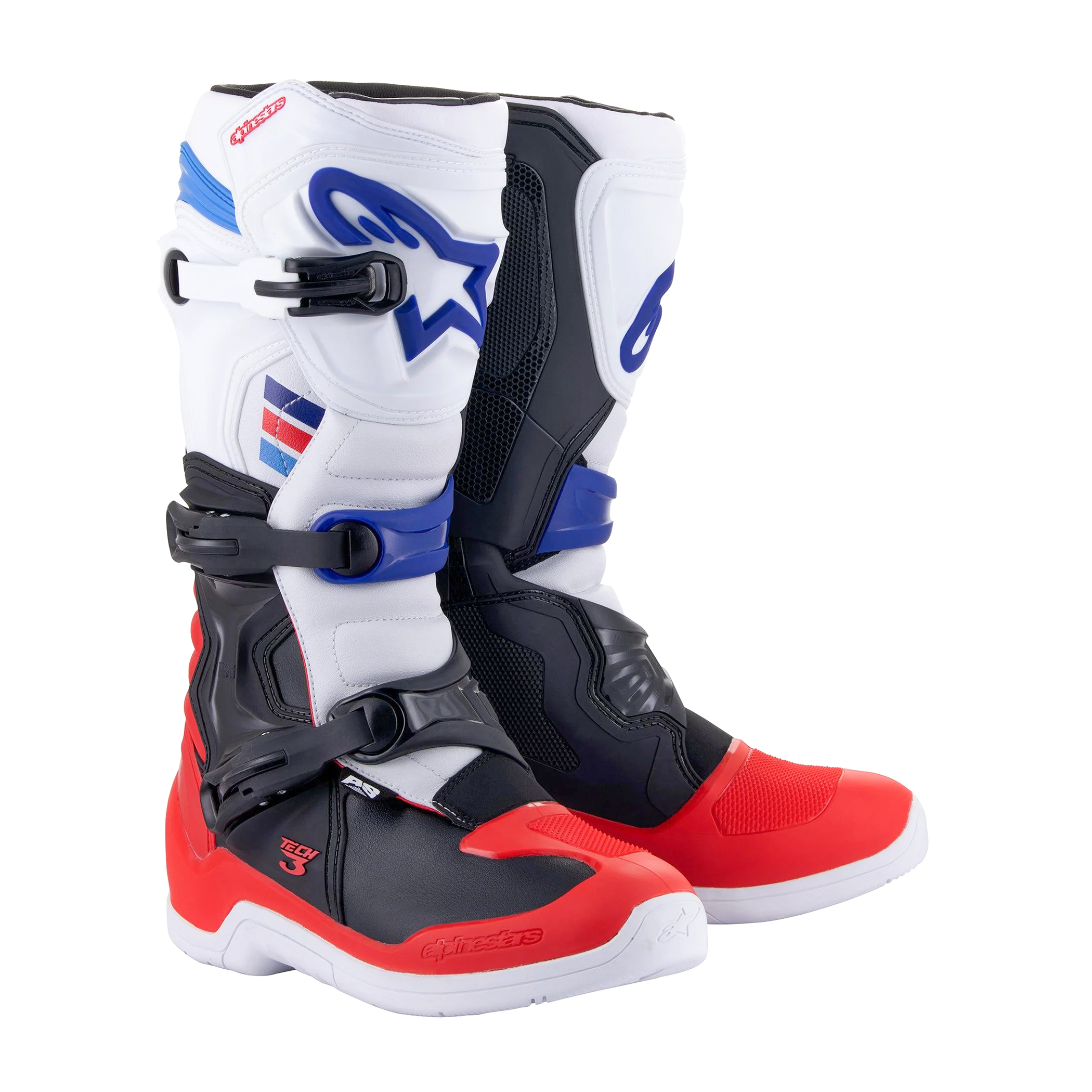 รองเท้า Alpinestars Tech 3 Boots - White/Bright Red/Dark Blue
