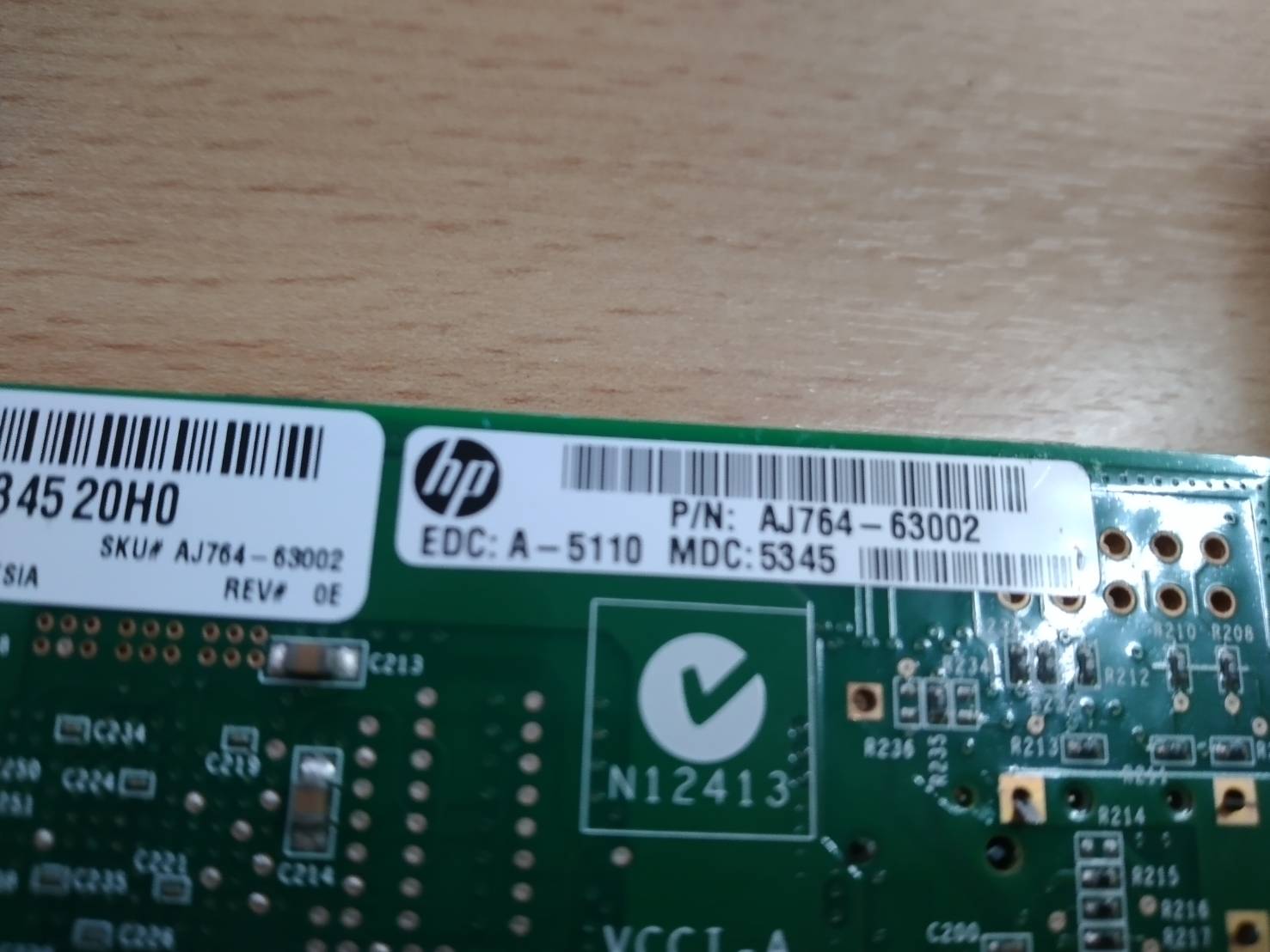 HP aj764a aj764-63002 QLogic qle2562-hp PCIe 8gb FC HBA 489191-001 2x SFP