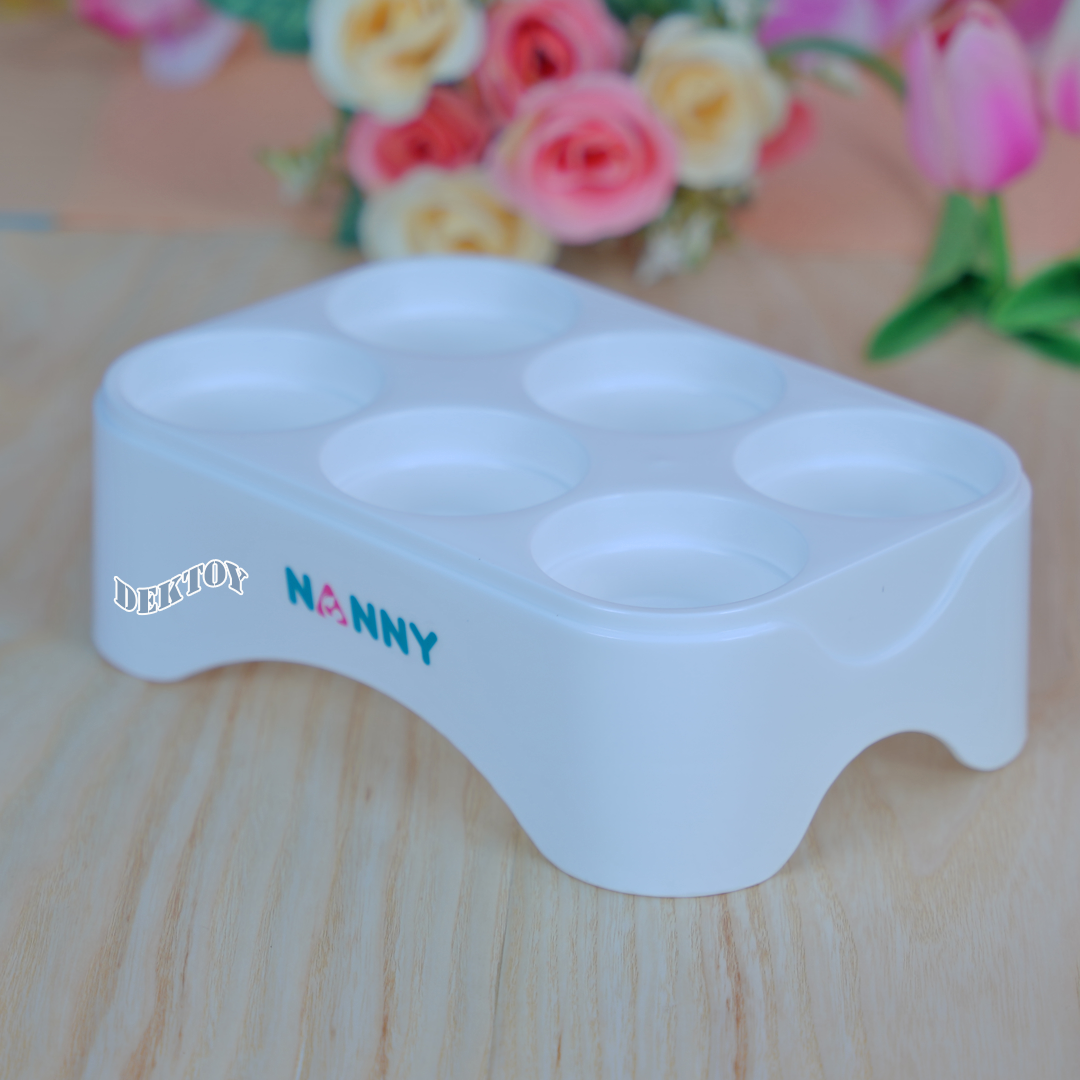 Nanny แนนนี่ ที่ตากขวดนม6ช่อง PP