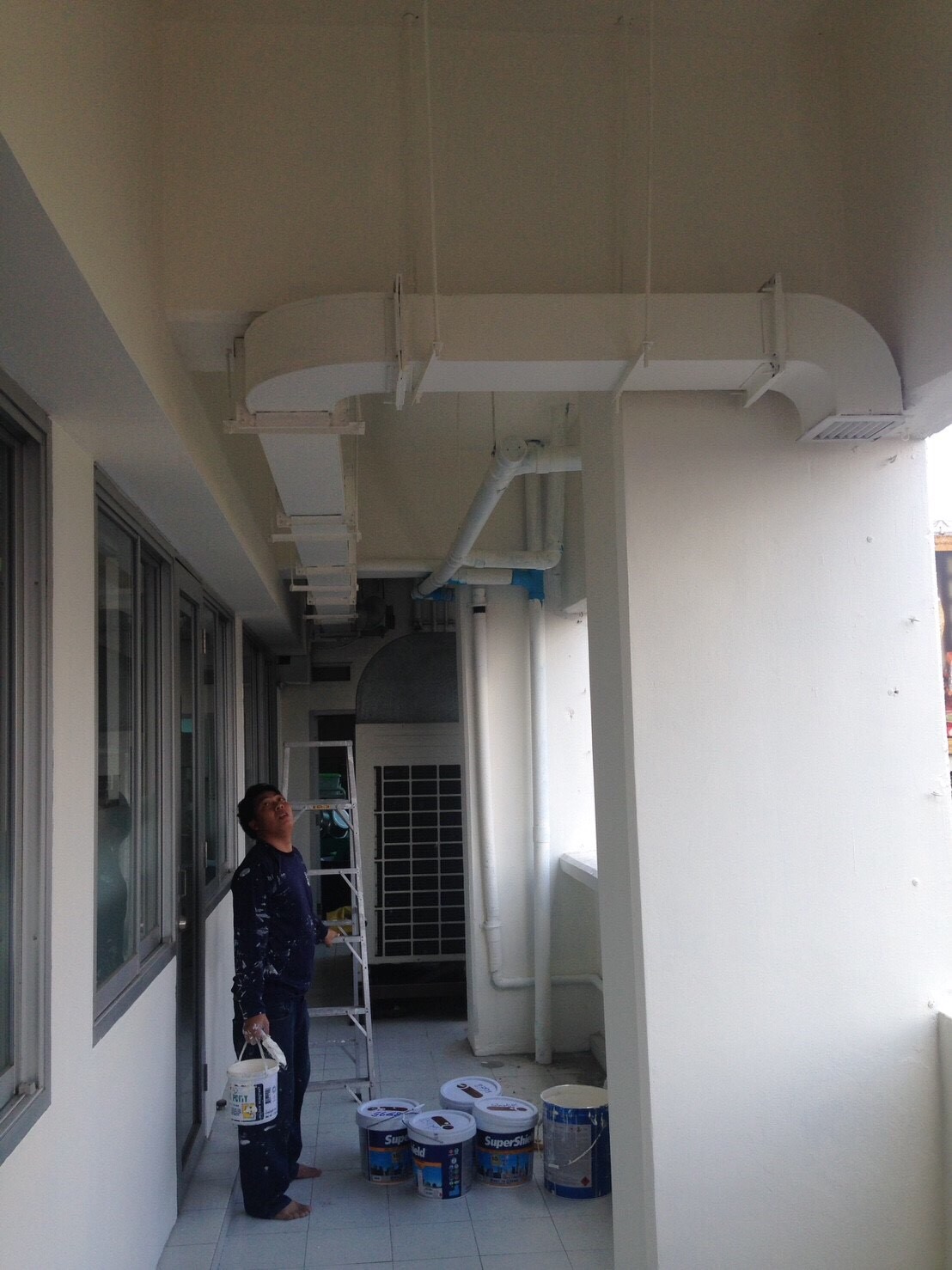 1.งานปรับปรุงระเบียงเปลี่ยนท่อและทาสีตึกอัษฎางค์ชั้น 1-13 รพ.ศิริราช