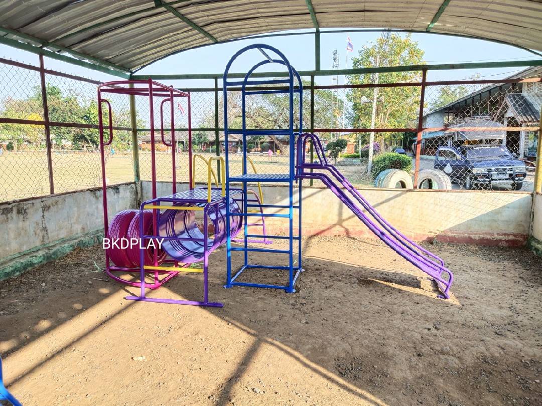 ชุดรวมB เครื่องเล่นสนามกลางแจ้ง ,เครื่องเล่นสนามเหล็ก สไลเดอร์ อุโมงค์ บาร์โหน ปีนป่าย OutdoorPlayground,ผลิตเครื่องเล่นสนาม,เครื่องเล่นในสนามเด็กเล่น,เครื่องเล่นงบสพฐ.,ประชารัฐ, ราคาโรงงาน ขนาดไม่น้อยกว่า 240 x 340 x 220 ซม.