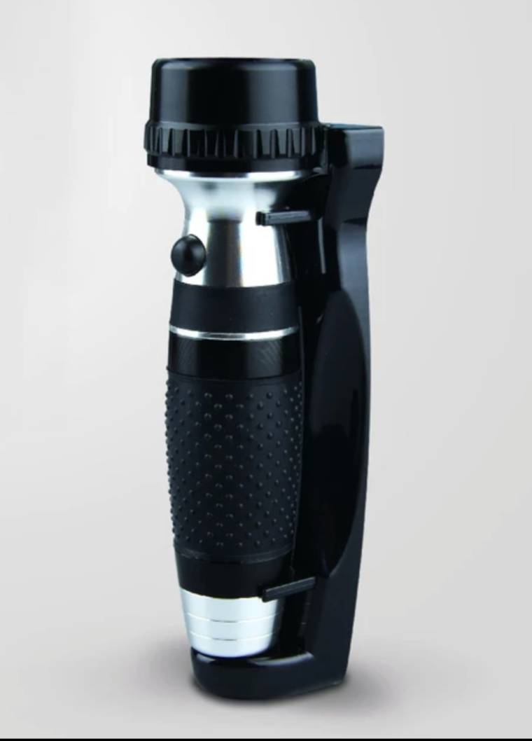 ไฟฉายฉุกเฉินไฟ LED ติดผนัง สีดำ (Wallmounted LED flashlight, black)