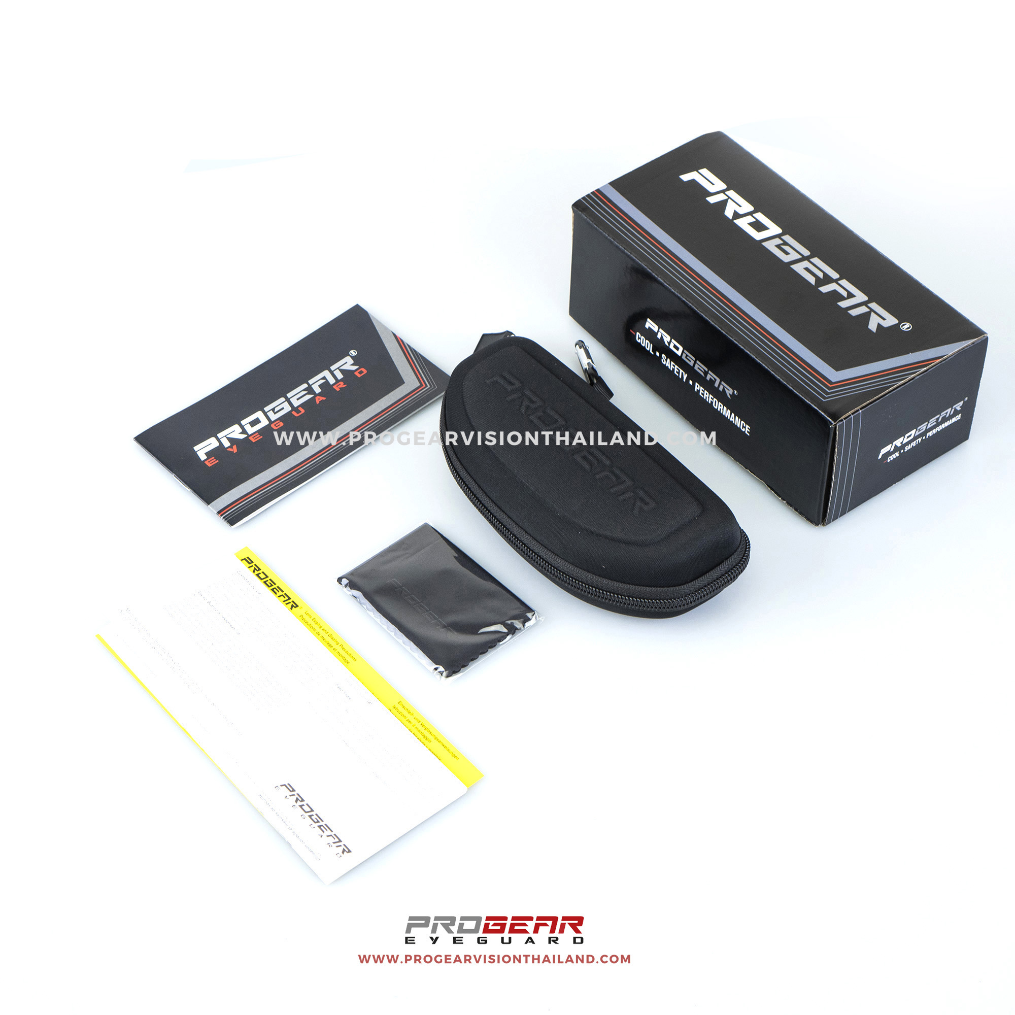 Progear Eyeguard แว่นกีฬาสำหรับเด็ก EG-1011 Col.1 Shiny Metallic Black แบบสายรัด อายุ 6-10 ปี