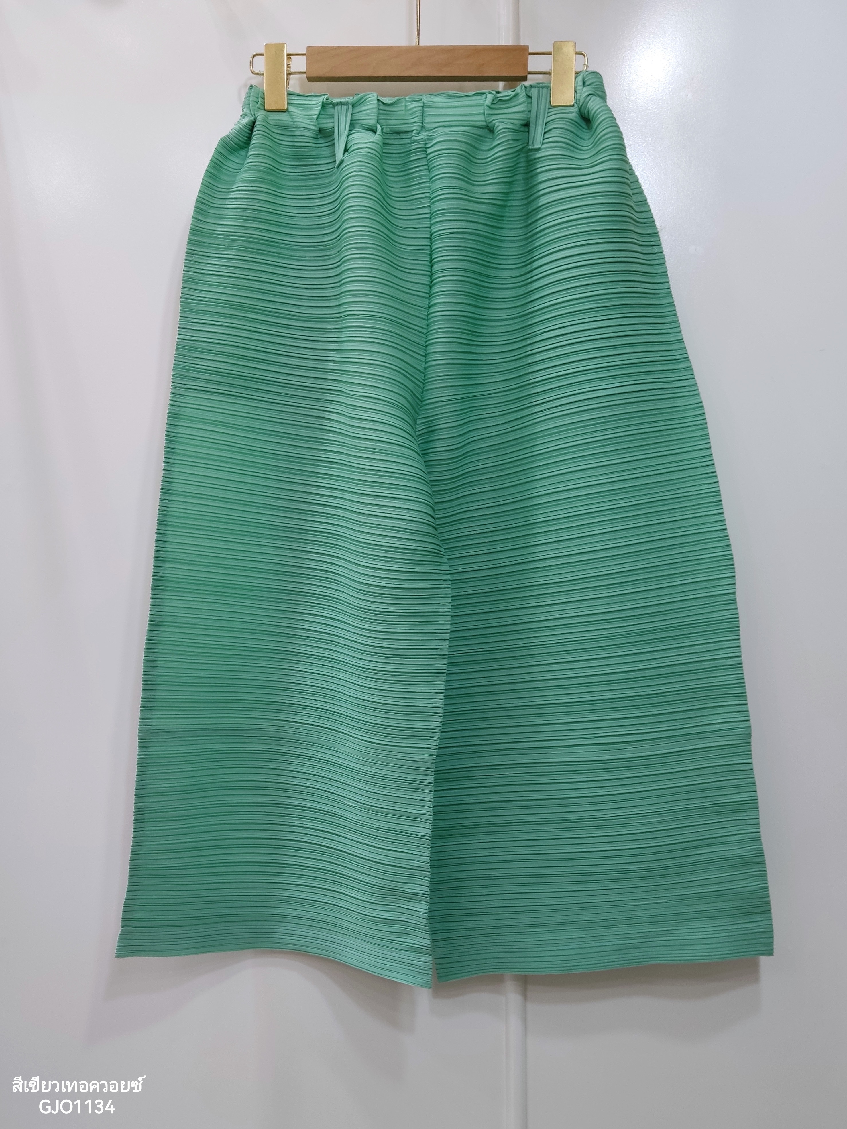 ยาว 32นิ้ว!! 2MUAY รุ่น GJO1134 กางเกงพลีทคุณภาพ CROPPED WIDE LEG PLEATED PANTS 12 สี FREE SIZE